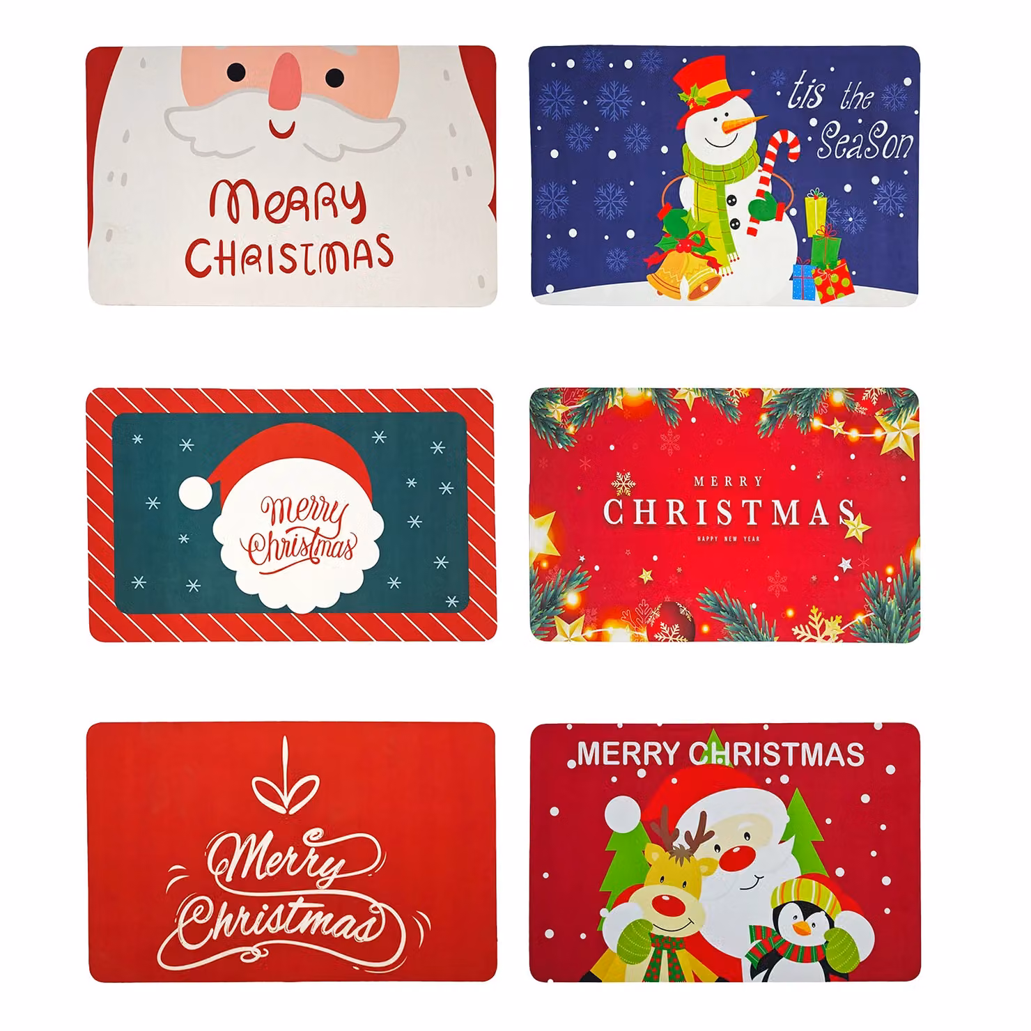 Vestiamo Casa Gran Natale - Tappeto Natalizio Multiuso Antiscivolo Multicolore L: 80 cm, P: 50 cm – 1