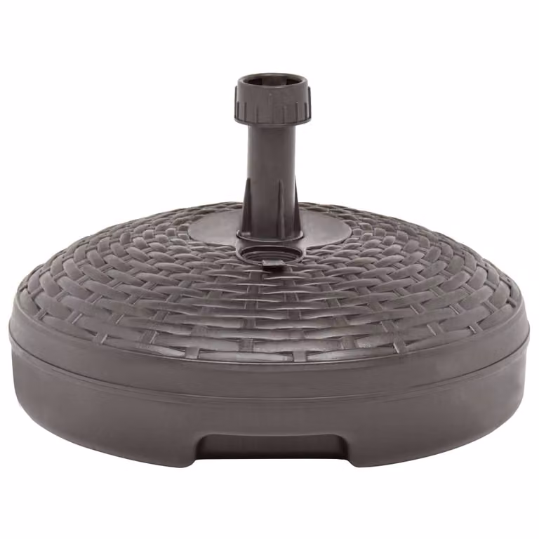 vidaXL Supporto per ombrellone Sabbia/Acqua 20 L Marrone Plastica Rattan