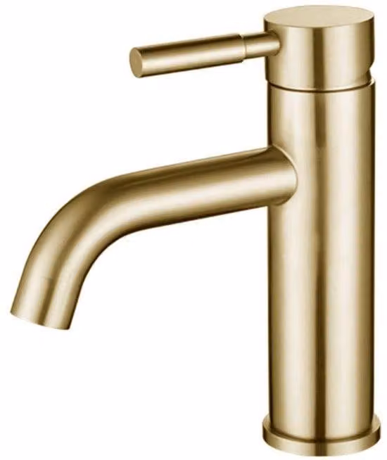 Miscelatore per lavabo - Altezza bocca 5,5 cm - Miscelatore acqua calda e fredda - Miscelatore monocomando per lavabo - Miscelatore acqua calda e fredda in acciaio inox spazzolato