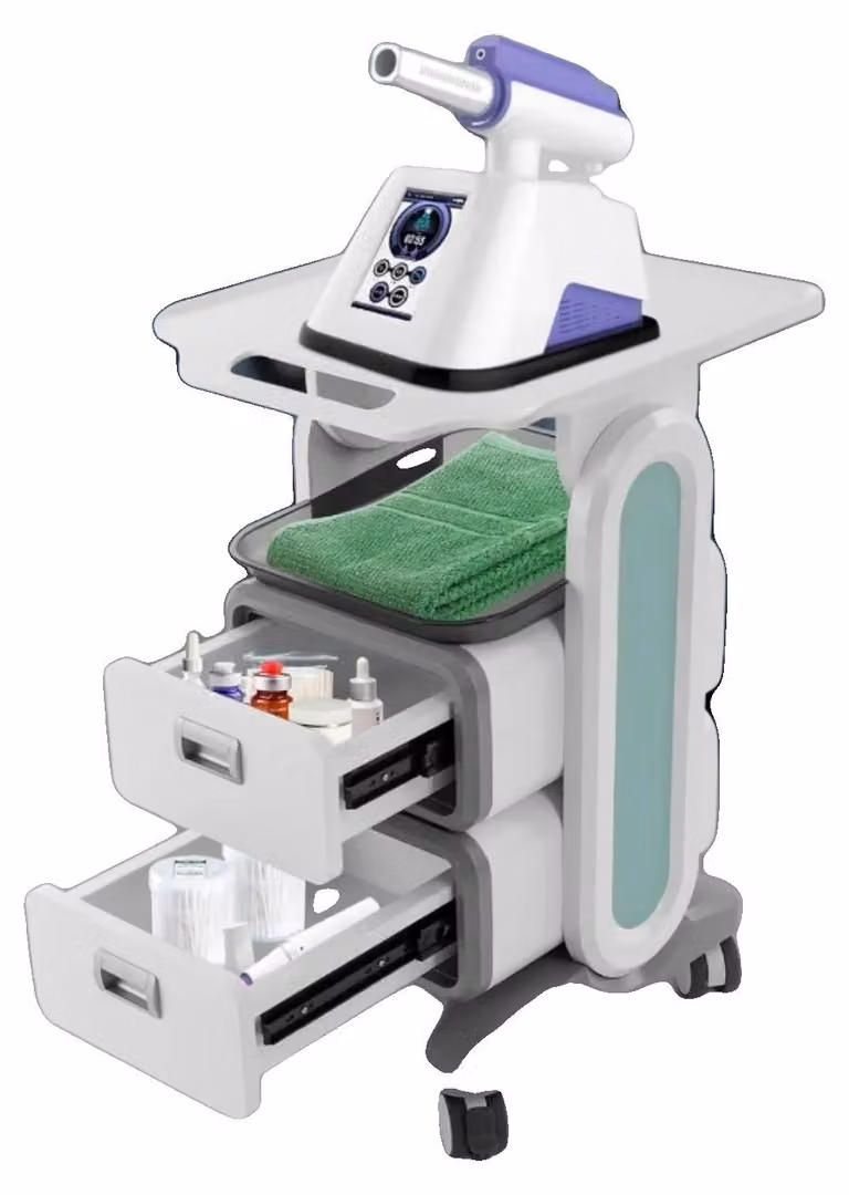 Carrello cosmetico, 2 cassetti, capacità di carico 60 kg, dimensioni 44 cm x 44 cm x 73,5 cm, materiale ABS, stile moderno
