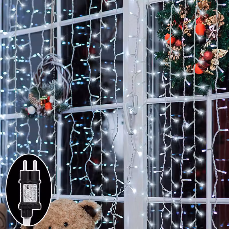 Jopassy 200m LED luci fiabesche luci di Natale illuminazione luce impermeabile, ColdWhite