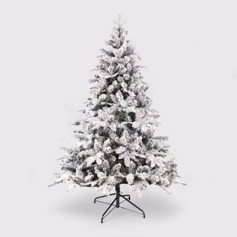 Jadeit - Albero di natale innevato folto e da decorare H 150 cm