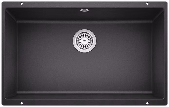 Lavello Blanco Rotan 700, in Silgranit, dimensioni 730x460 mm, colore antracite, codice prodotto 521344