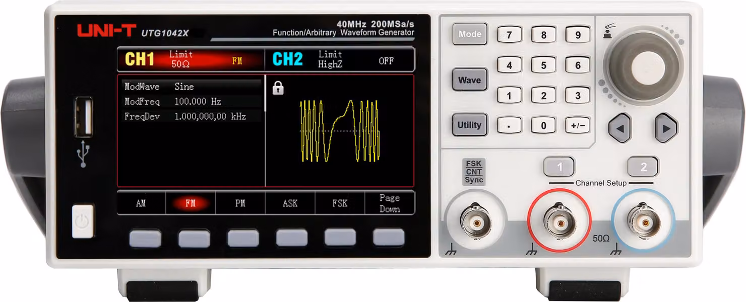 Generatore di funzioni UNI-T UTG1042X, 2 canali, 40 MHz