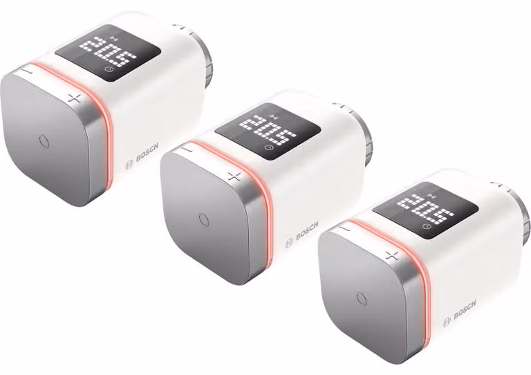 Bosch Smart Home Termostato per radiatori II[+M] Pacchetto risparmio bianco, confezione da 3