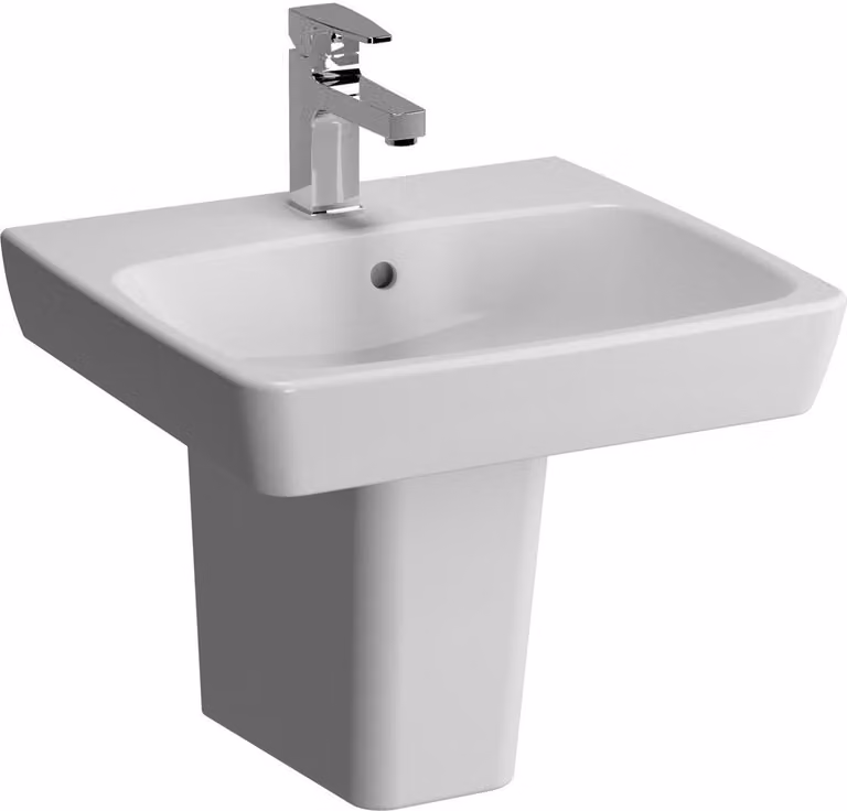 Vitra 2.0 Waschtisch HL mi. 500x460mm mit Überlaufloch weiß