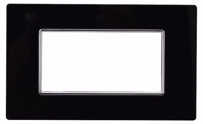 ETTROIT AN84402 Placca 4P Vetro Serie Moon Colore Nero Compatibile Con Bticino Axolute
