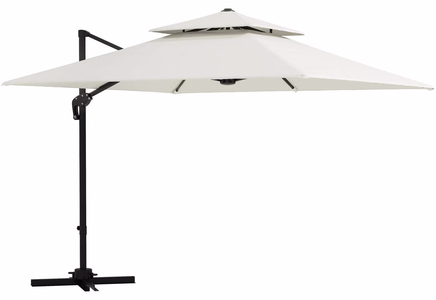 Ombrellone da giardino - Ombrellone per esterni - Ombrellone parasole - Ombrellone per terrazza - Ombrellone decentrato - 3x3 metri - Inclinabile e girevole