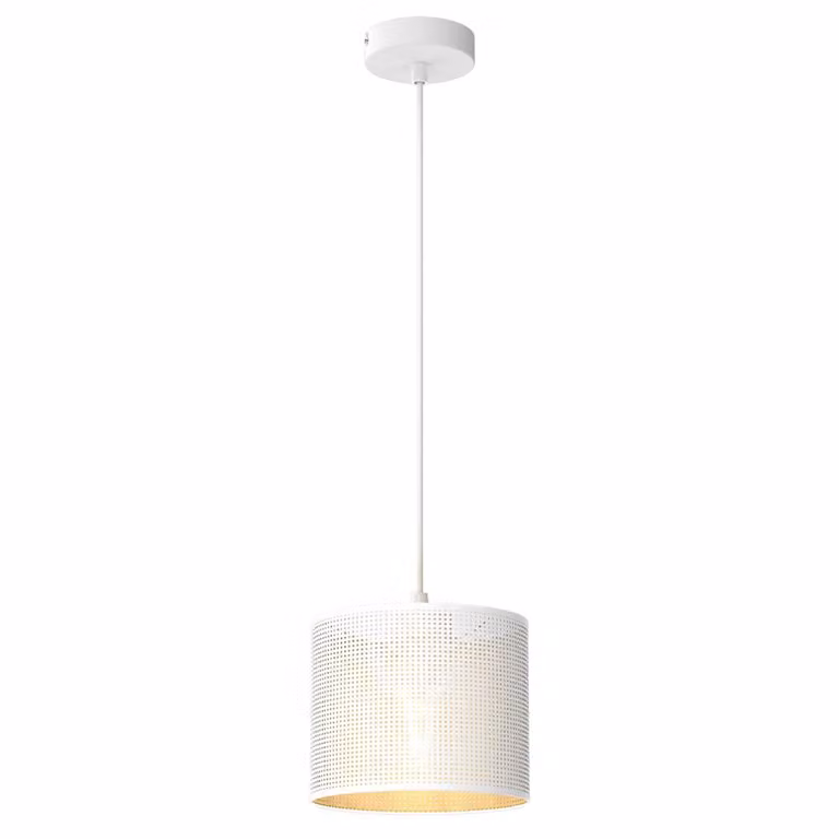 Lampada a sospensione bianca con interno dorato Ø18cm maglia Loft 1xE27 15W Luminex