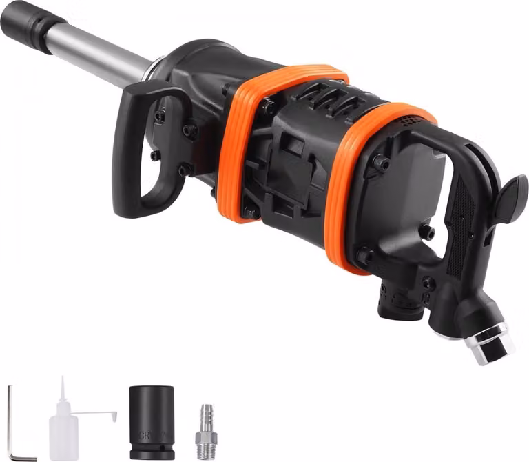 Avvitatore pneumatico 3000 giri/min - Potente pistola a percussione per macchine pesanti - 5175 ft-lbs - Incudine estesa da 8 pollici - Include kit di riparazione e manutenzione