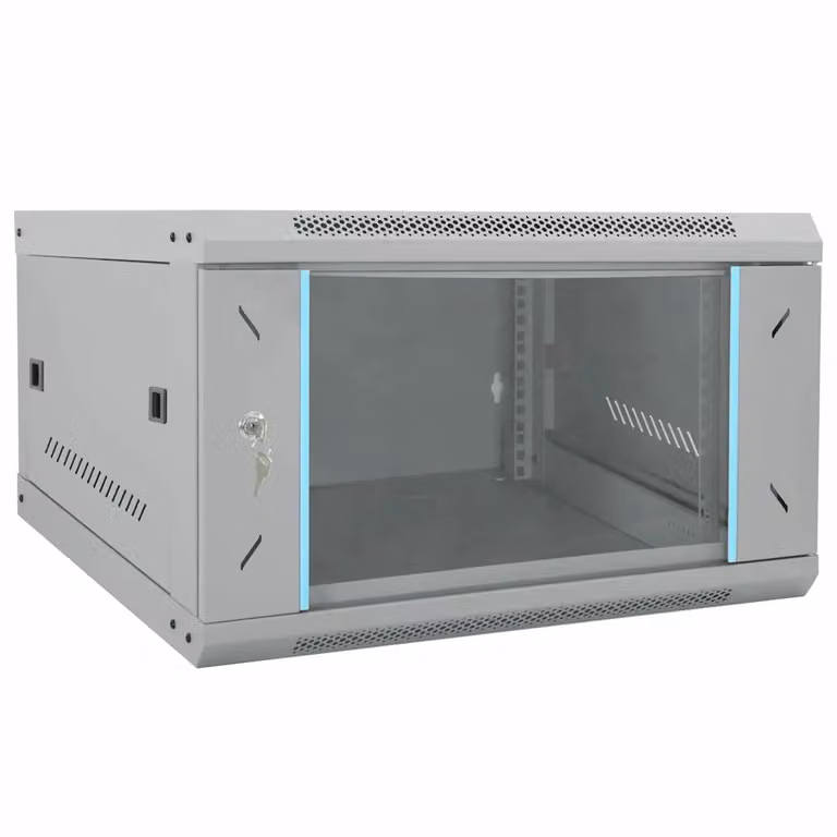 Armadietto a parete vidaXL in metallo e vetro con ante in vetro, stile industriale, Grigio/Argento, L: 53 cm, H: 60 cm, P: 30 cm