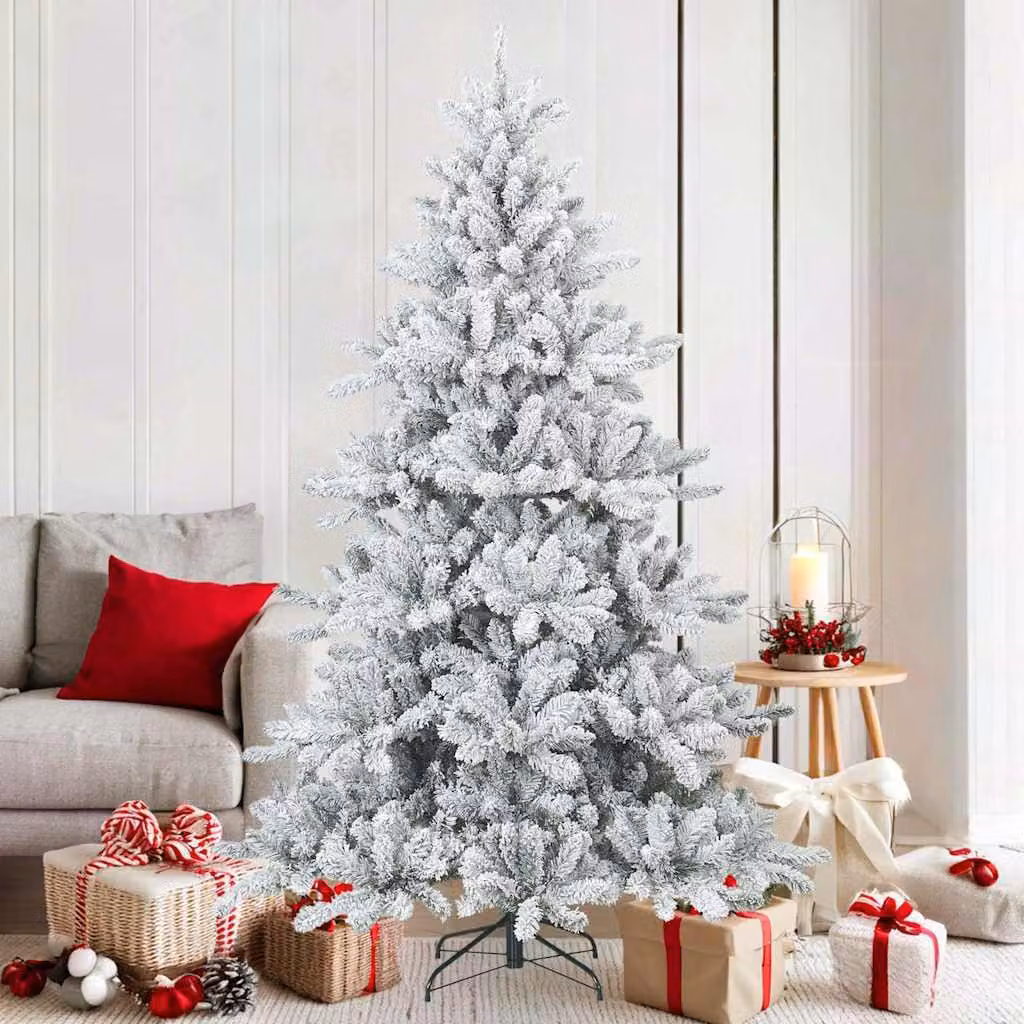 Maison Exclusive - Albero di Natale artificiale con cerniere innevato Bianco 180 cm