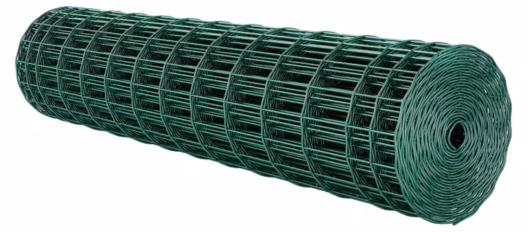 Recinzione da giardino SucceBuy, 1,2 x 25 m, recinzione in rete metallica da 2,1 mm, filo di acciaio zincato, ideale per bovini, suini e ovini, recinzione a maglie rivestita in vinile per recinti per animali, gabbie e giardini, colore verde.