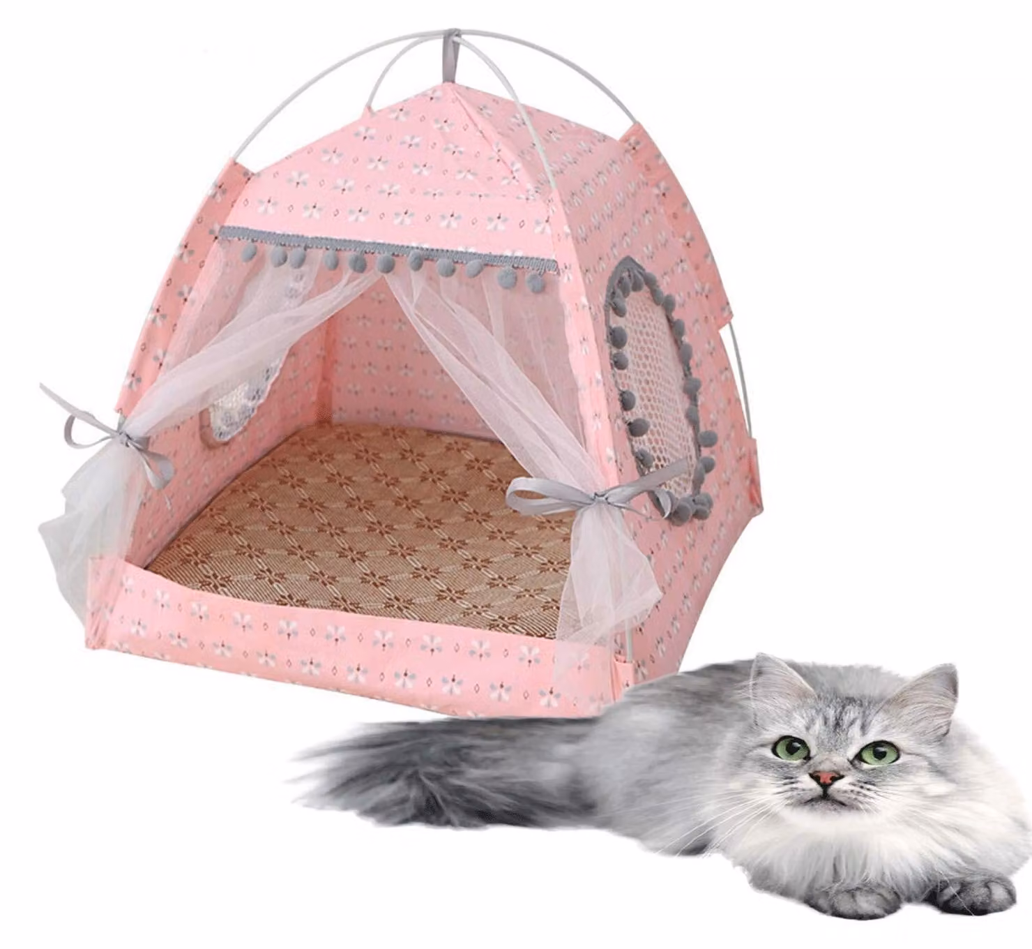 Cuccia per cani e gatti - Traspirante con coperta removibile