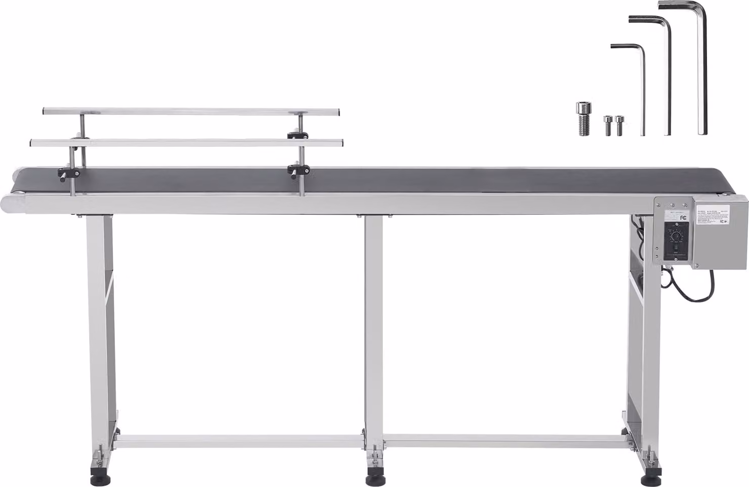 Nastro trasportatore SucceBuy, 71 x 7,8 pollici, robusto acciaio inox e PVC, velocità regolabile