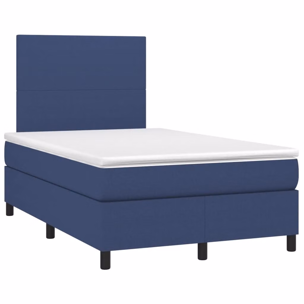 Maison Exclusive - Letto boxspring con materasso e luce LED blu, 120x190 cm, rivestimento in tessuto