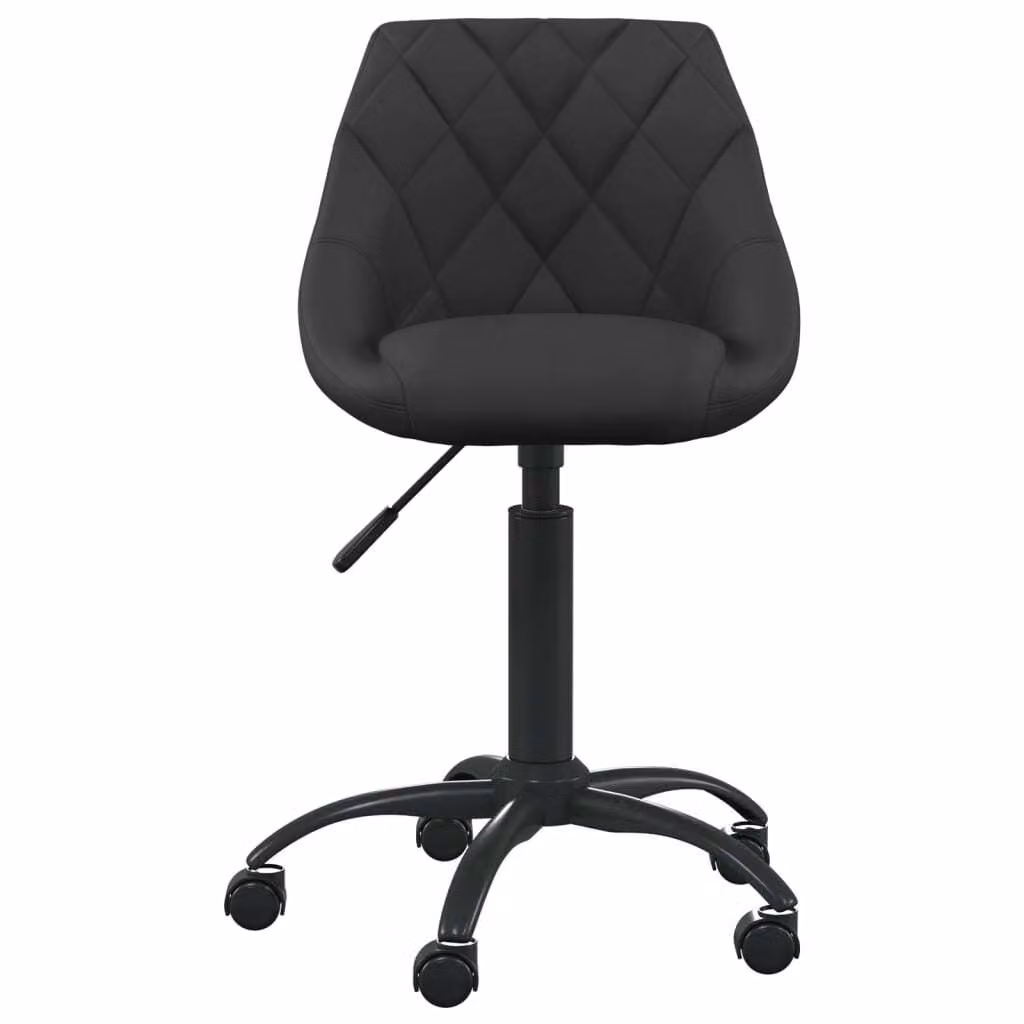 vidaXL Sedia da ufficio in velluto nero