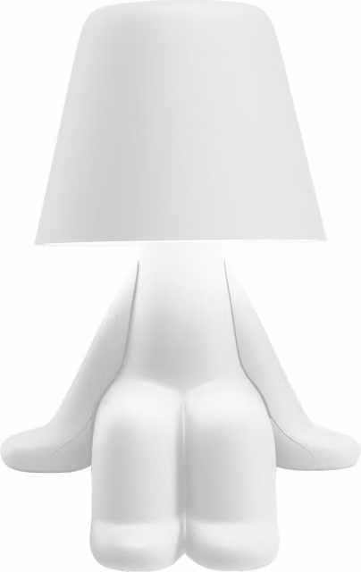 Qeeboo Sweet Brothers Sam Lampada da tavolo ricaricabile LED bianca con controllo touch