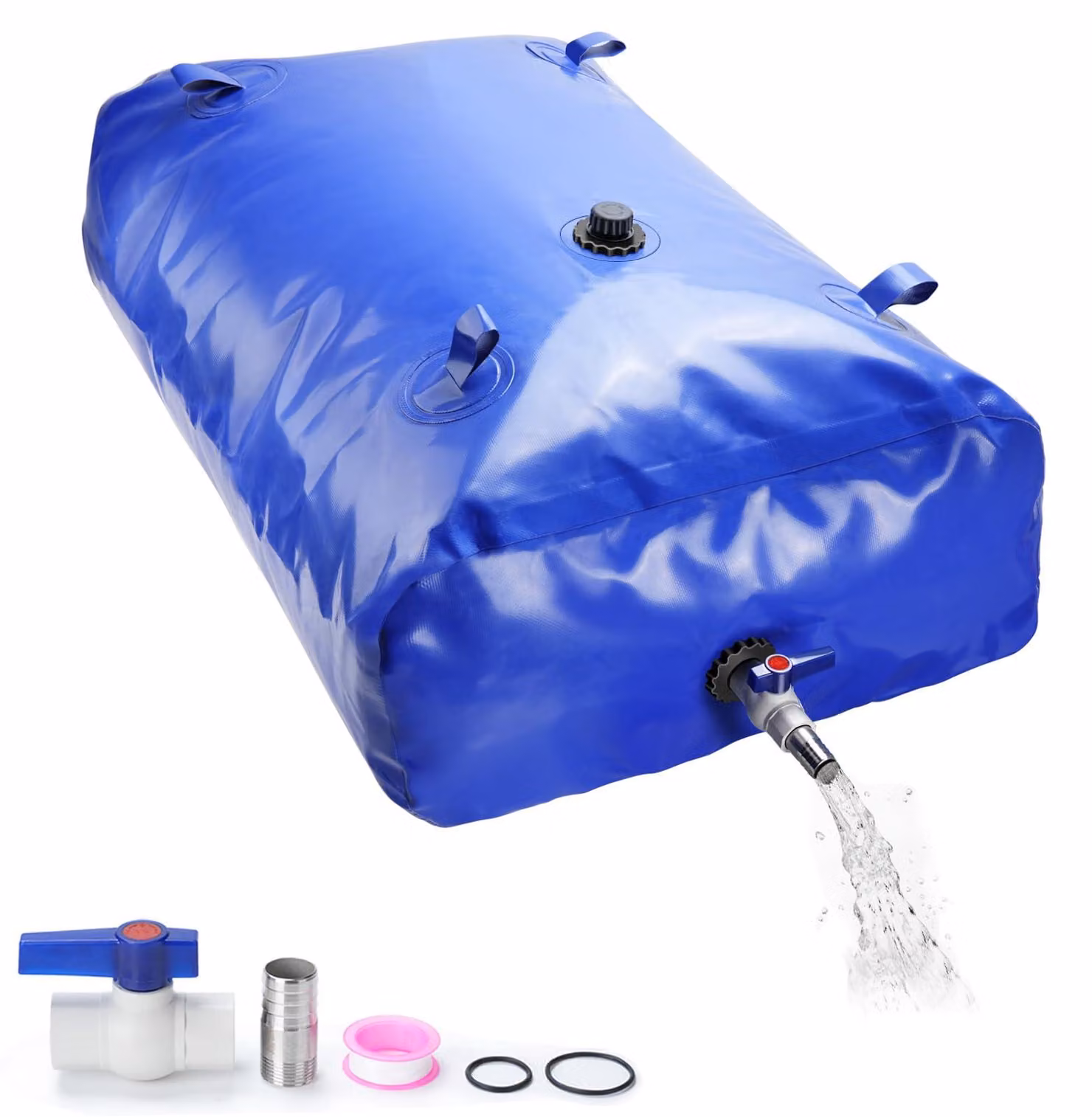 Contenitore per acqua da 540 litri - PVC blu - Rettangolare, serbatoio portatile per acqua