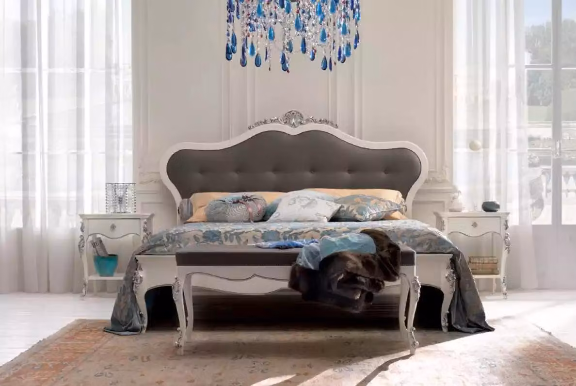Bett 2x Nachttische Luxus Betten Möbel 4tlg Holz Klassisch Schlafzimmer