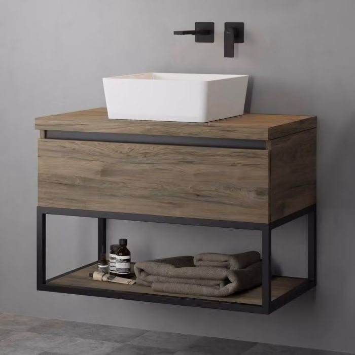 Lavabo da piano Giulia con mobile sottolavabo da 80 cm