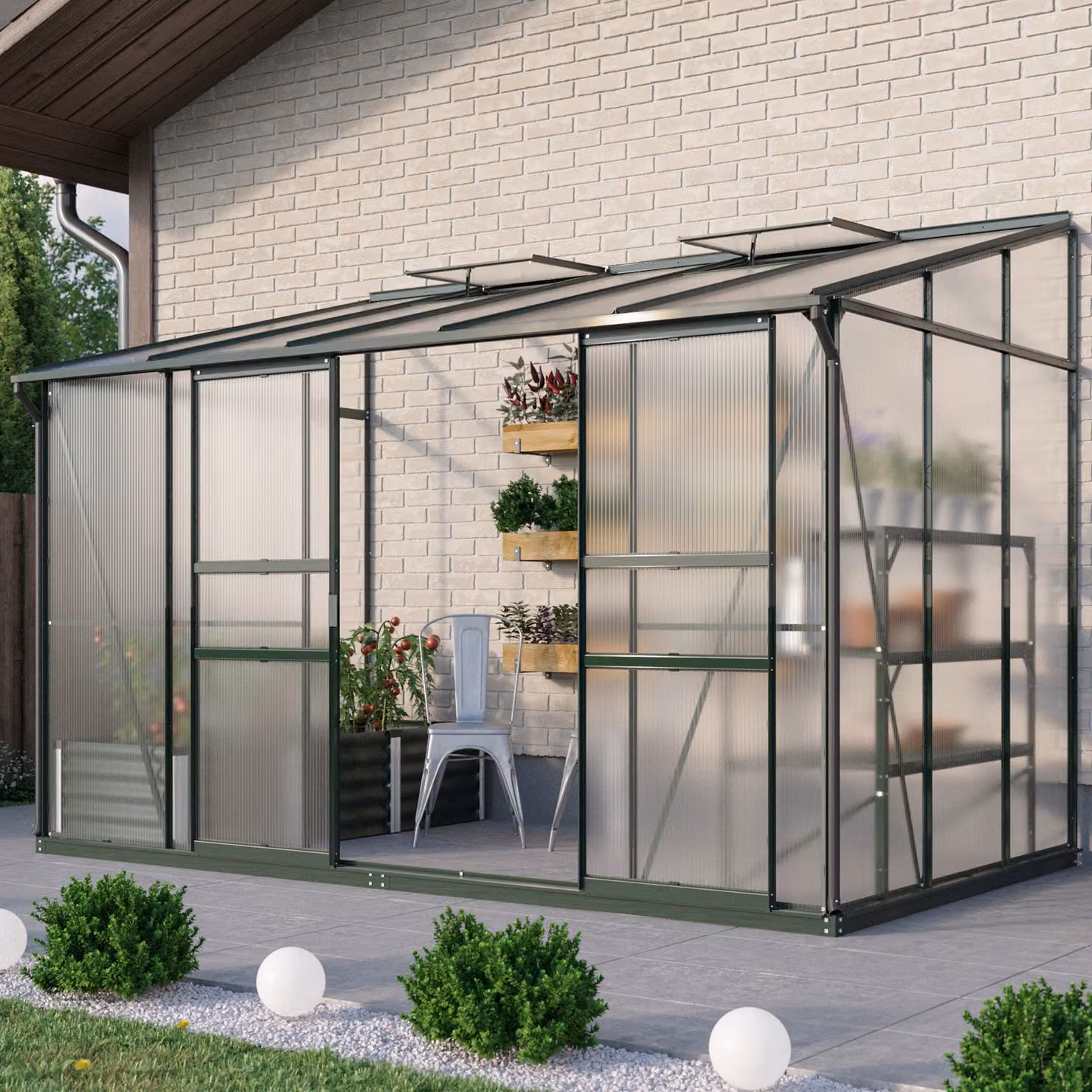 Serra addossata Vitavia "Osiris 6500" smeraldo 6,5 m² 4 mm HKP