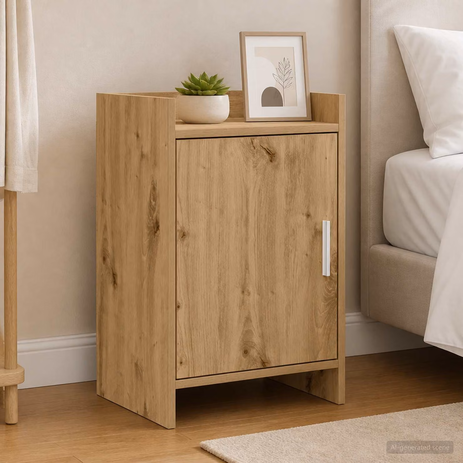 vidaXL Comodino Moderno in Legno Marrone L: 40 cm, P: 30 cm, H: 60 cm