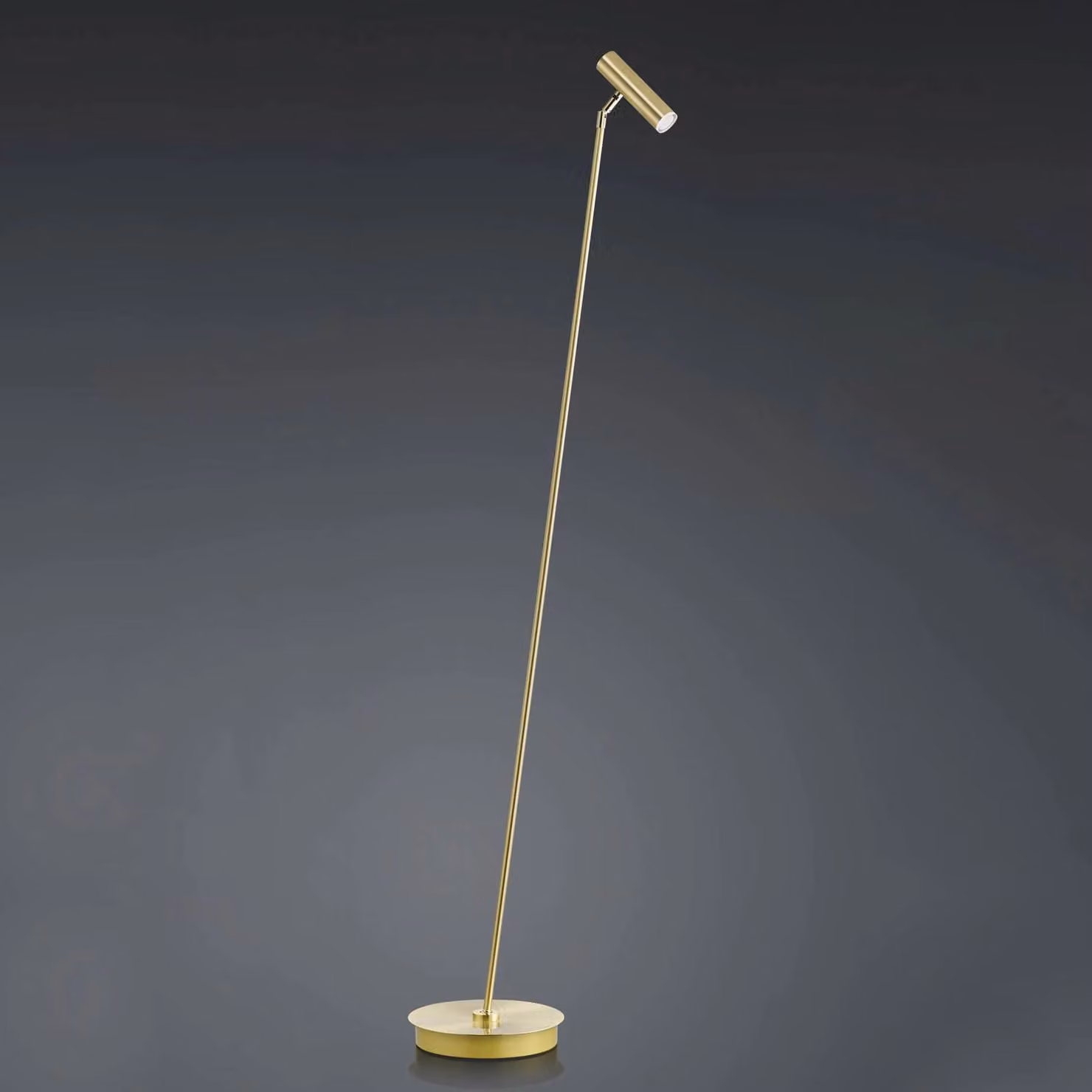 HELL Lampada da terra a LED Tom, dimmerabile, Ottone / Oro, Soggiorno / Sala da pranzo, Acciaio Inox, Moderno, Lampada LED da terra