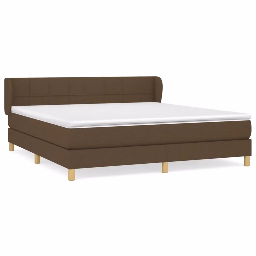 Letto Ibrido vidaXL con Giroletto a Molle e Materasso, Marrone e Bianco, L/P/H: 180 x 200 x 88 cm – 2
