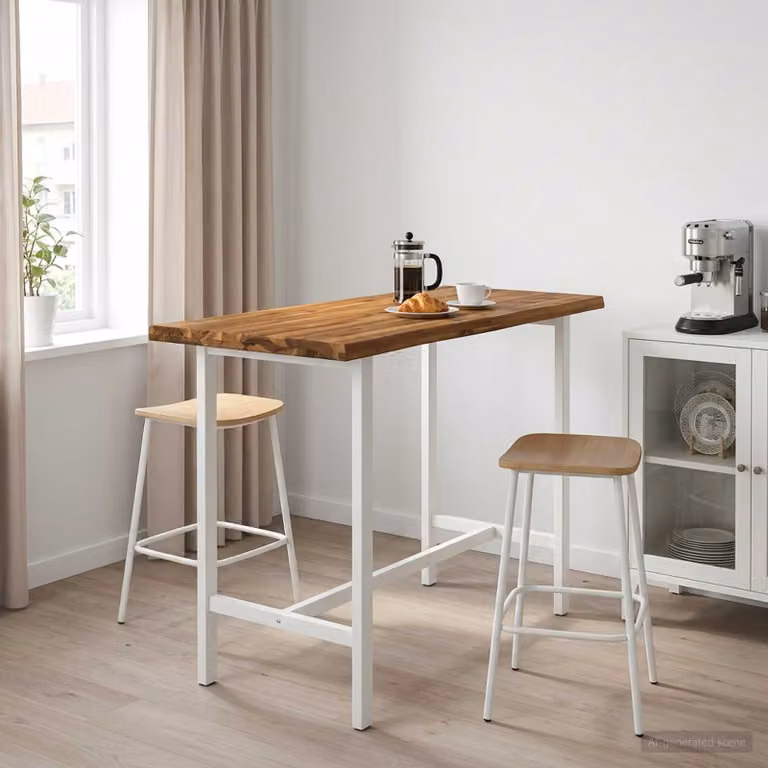 Piano del tavolo rettangolare in legno di acacia vidaXL, colore marrone, L 120 cm x P 40 cm x H 3 cm
