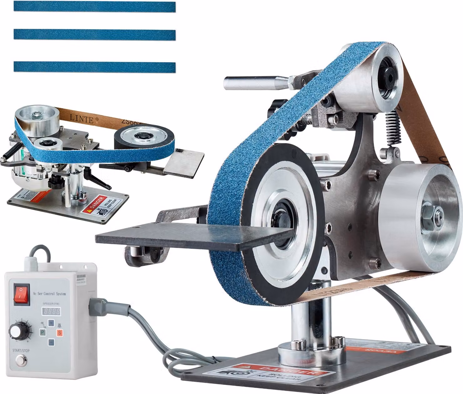 Levigatrice a nastro 762x25,4 mm Levigatrice a nastro VFD 2 modalità di levigatura