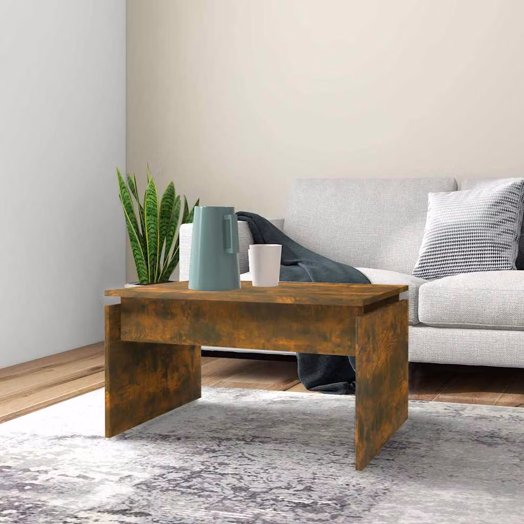 vidaXL Tavolino da Salotto in Legno Rovere Fumo, L 68 cm x P 50 cm x H 38 cm