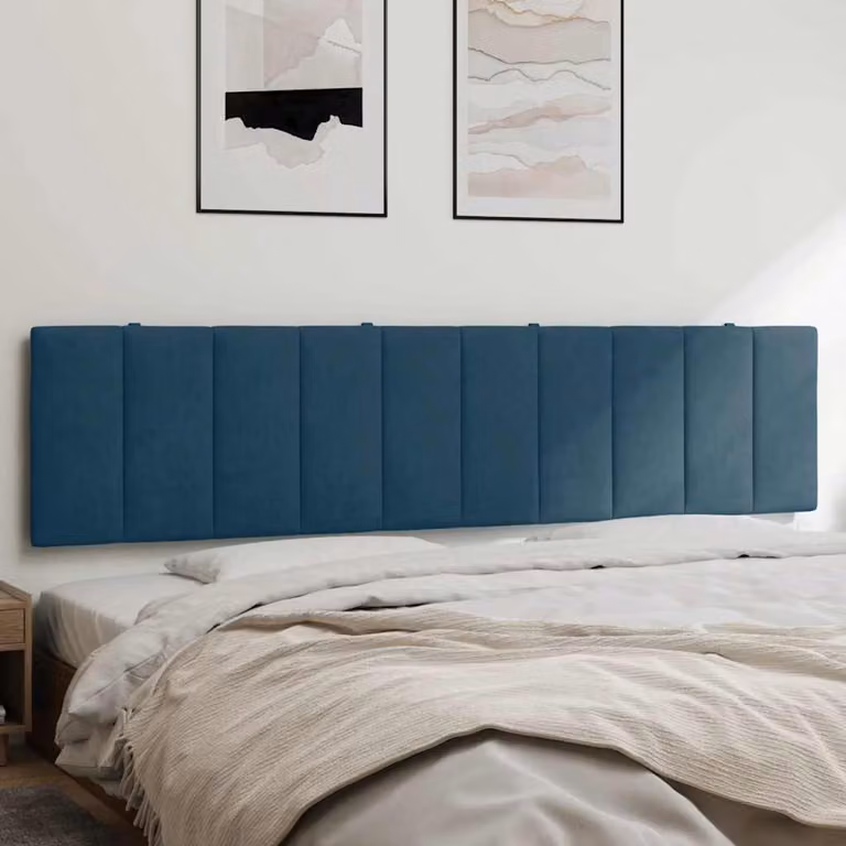 Cuscino Testiera Hanko vidaXL in Velluto Blu, L: 200 cm