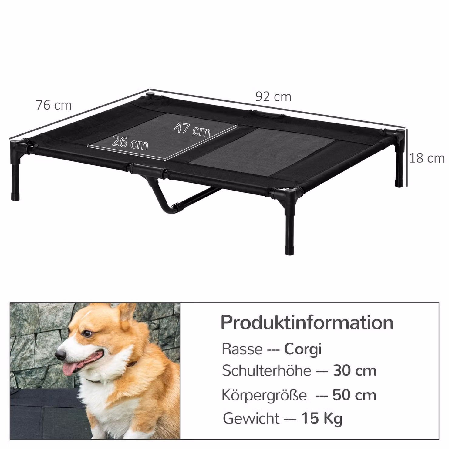 PawHut: lettino per cani da esterno, cuccia per cani, cuccia per gatti, divano per cani, posto letto per cani