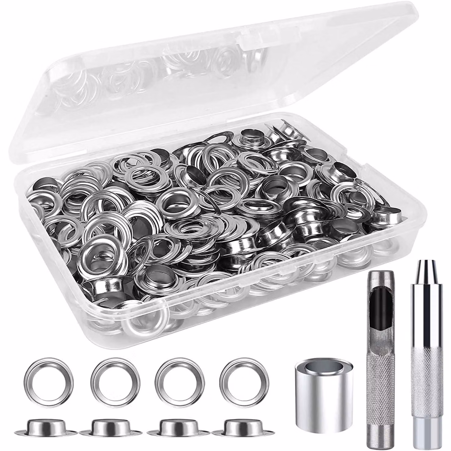 Kit di strumenti contenente 120 guarnizioni e pinze, con contenitore per la conservazione, ideale per lavori di sigillatura