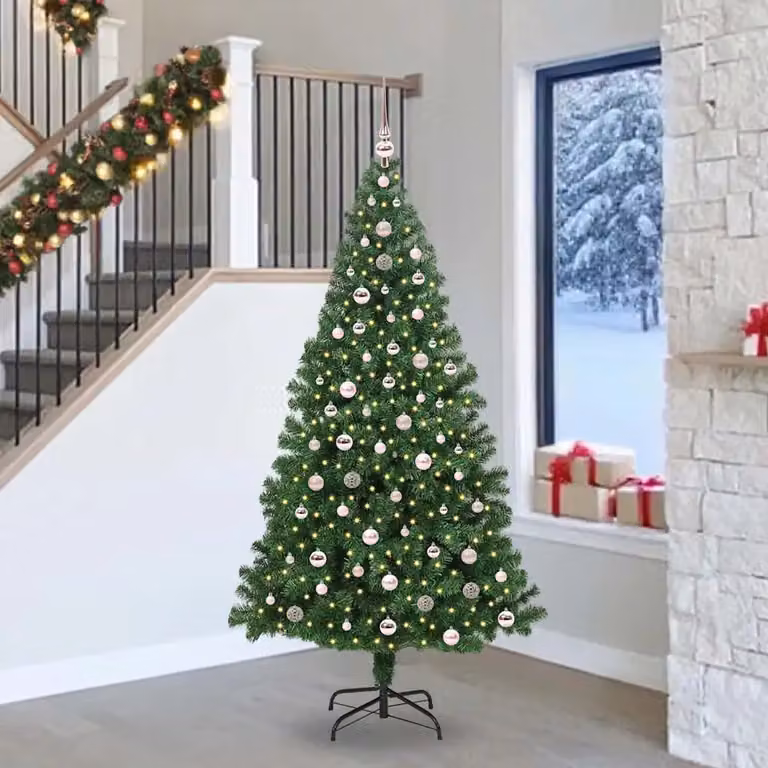 vidaXL Albero di Natale artificiale con 300 LED Verde 240 cm