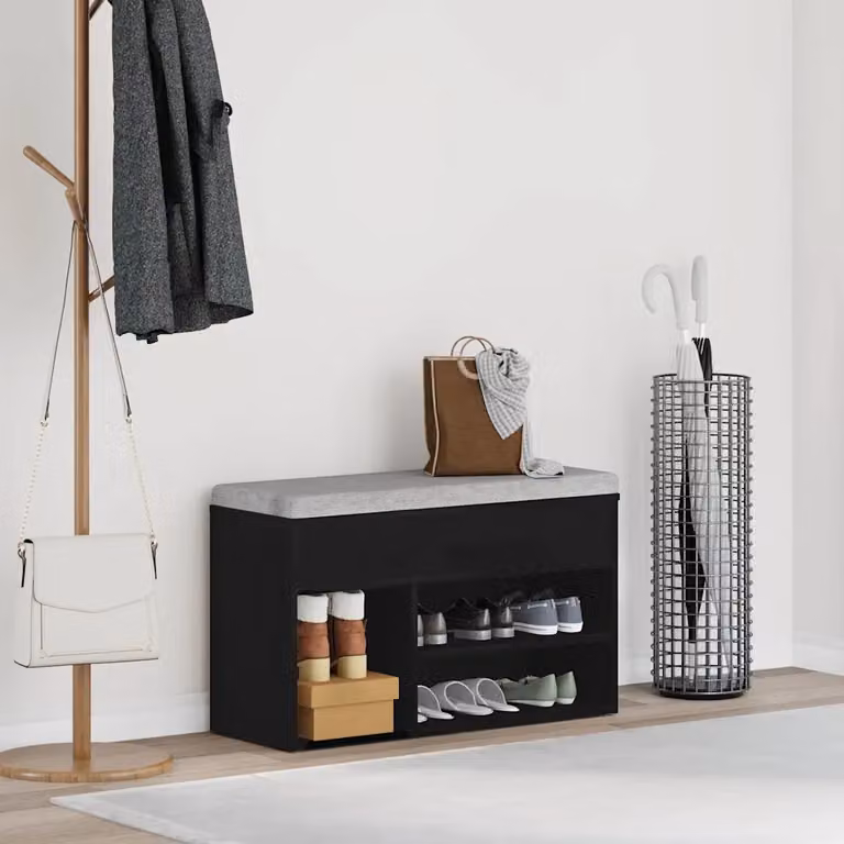 Panca porta scarpe vidaXL in legno MDF per ingresso, L 80 x P 30 x H 45 cm