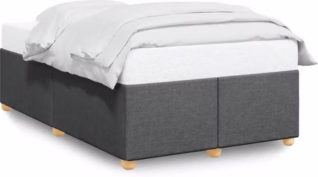 Letto matrimoniale | Letto per adulti | Giroletto senza Materasso Grigio Scuro 120x190 cm in Tessuto