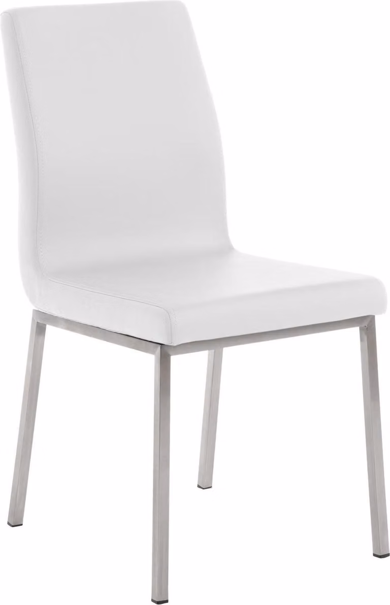 Sedia da pranzo confortevole - sedia da cucina - elevato comfort di seduta - Pelle finta | colore: bianco