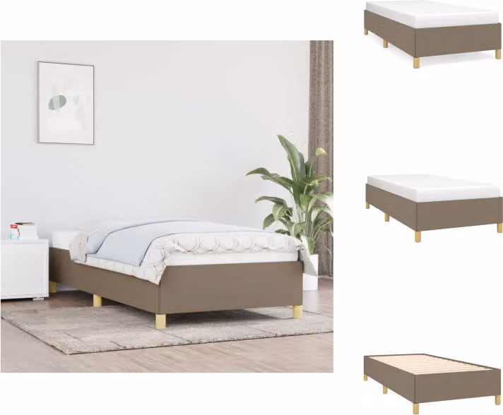 vidaXL Rete da letto Taupe 80x200 cm in tessuto - Letti e reti