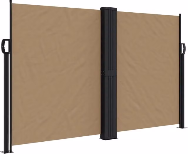 Tenda parasole laterale retrattile DESIGN IN in poliestere e acciaio, colore beige, L: 1000 cm, H: 140 cm