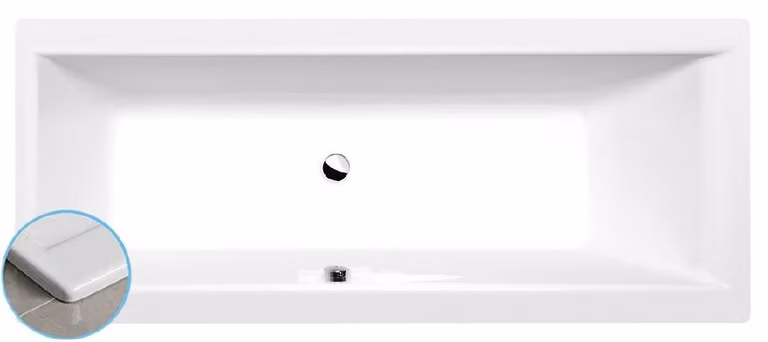 Vasche da bagno Polysan - Vasca da bagno Cleo Slim,1700x700x480 mm, bianco 74611S