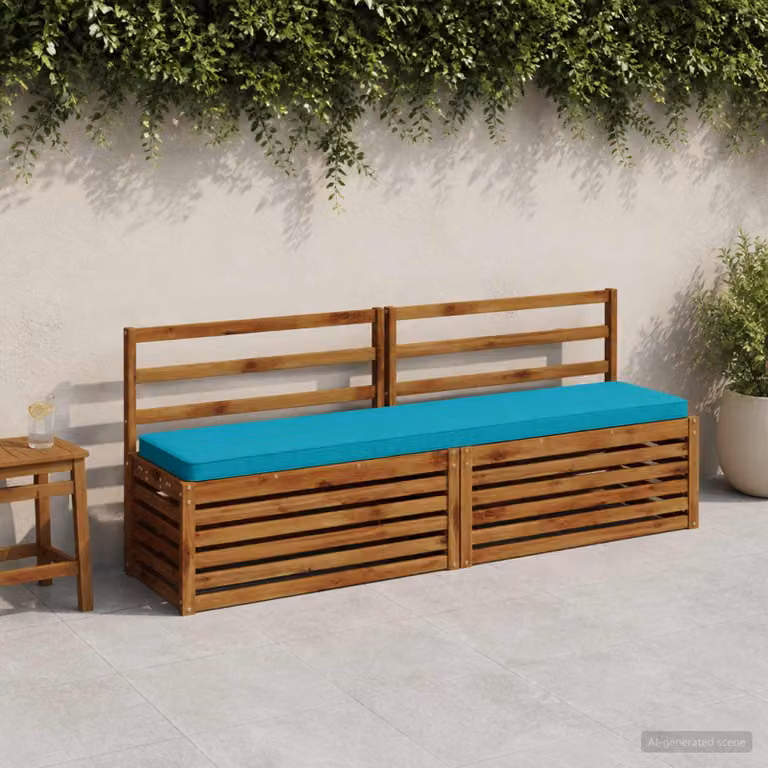 Cuscino per panchina vidaXL VUGHT in poliestere, colore turchese, con rivestimento rimovibile e resistente ai raggi UV