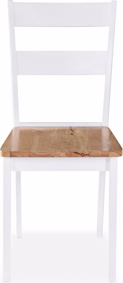 vidaXL Sedie da pranzo 2 pezzi in legno massiccio di gomma bianco