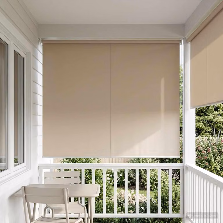 Voletta a rullo con protezione UV Beige 180 x 140 cm Poliestere