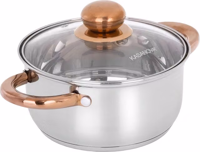Casseruola 18 cm acciaio inox Meravigliosa con coperchio