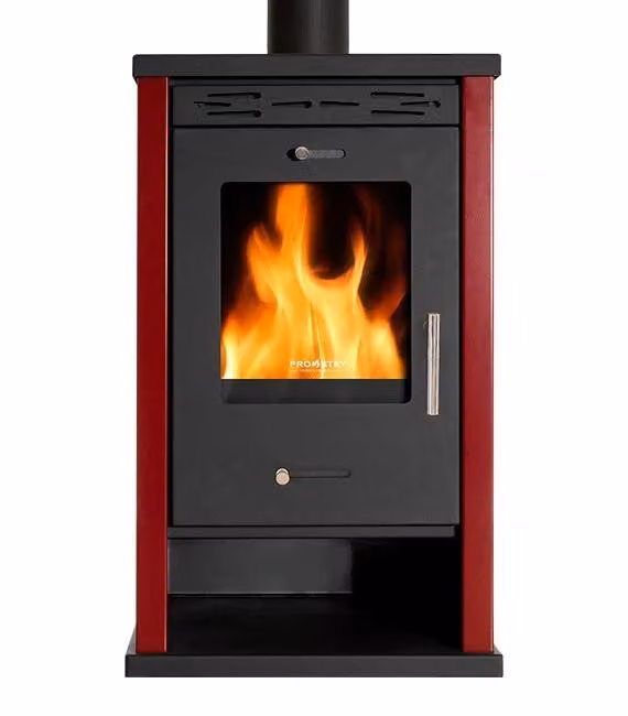 Stufa a legna EKO 3 8,5 kW acciaio Bordeaux Ecodesign A+ 82% di efficienza