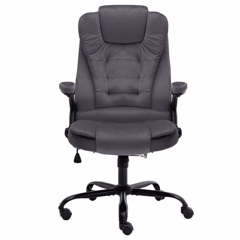 vidaXL Sedia da ufficio in velluto grigio scuro