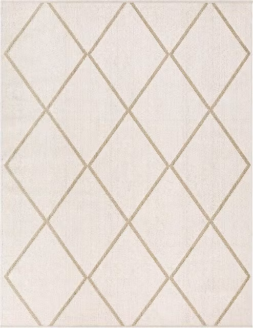 Tappeto Munico beige con frange, stile scandinavo, L 80 cm x P 150 cm
