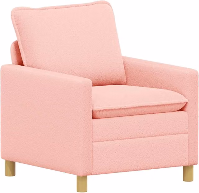 Divano moderno in tessuto rosa con coperture rimovibili DESIGN IN L/P/H: 76 x 81 x 87,5 cm